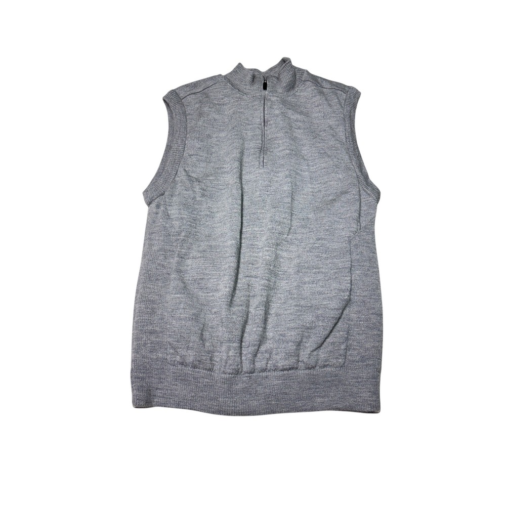 Kjus Men Kian Technical Half-Zip Vest Grey Merino Wool MG40-D03 Size 50 M
